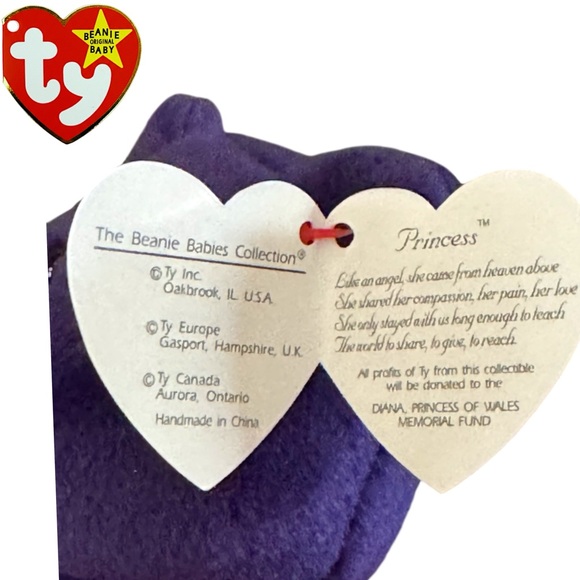 NEW RARE‼️ Ty Beanie Baby Princess Diana 1997 Limited Edition #474 w/TAG ERRORS - Picture 13 of 16